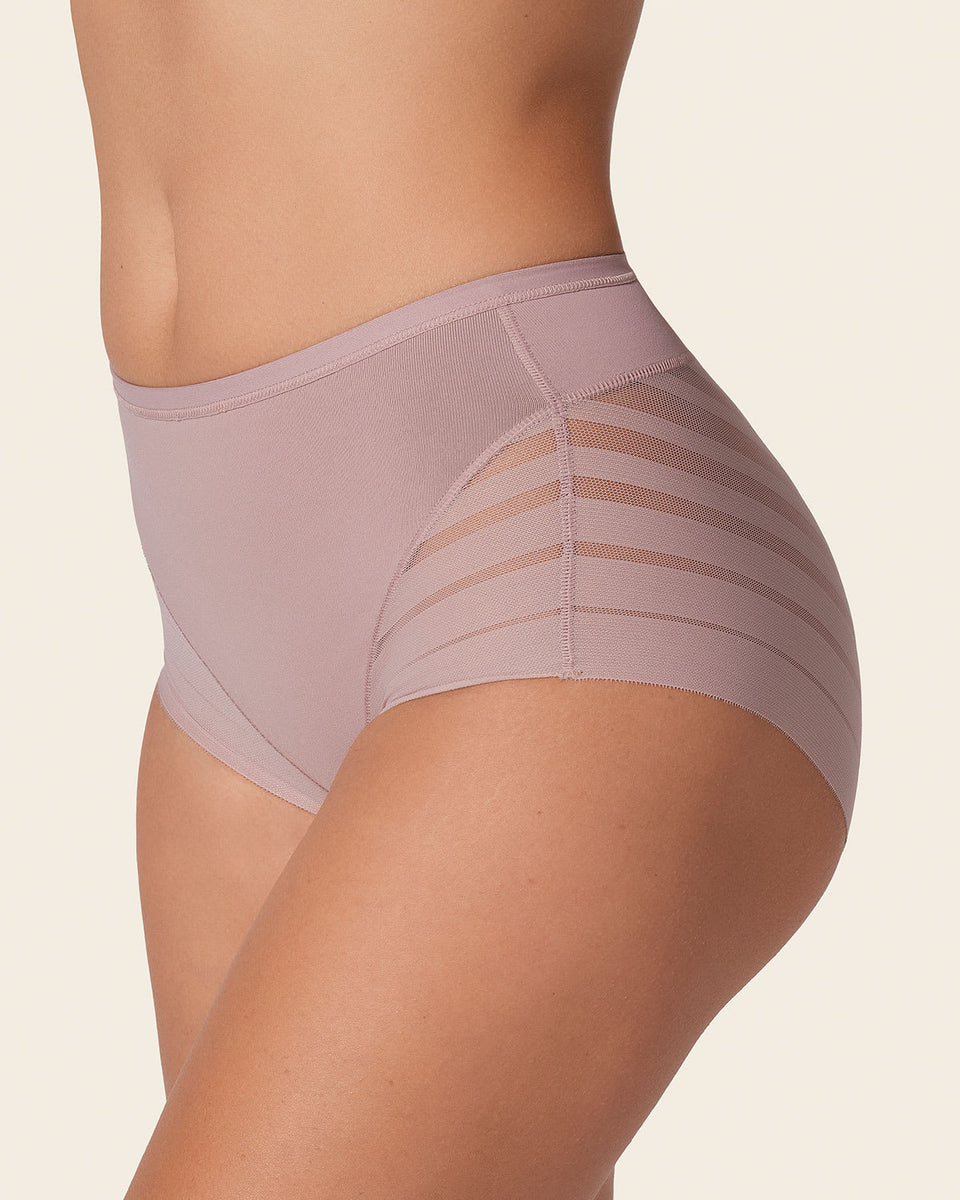 Braga faja clásica con control moderado de abdomen y bandas en tul