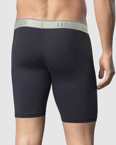 Bóxer deportivo con bolsillo lateral en microfibra#color_706-gris-elastico-gris-metalizado