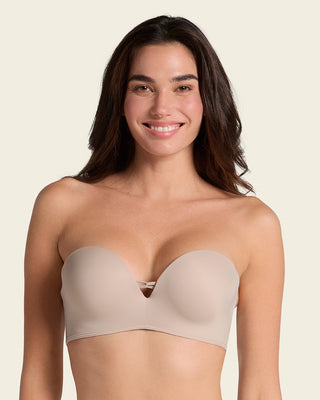 Sujetador wow de triple relleno ideal como sin tirantes#color_802-beige