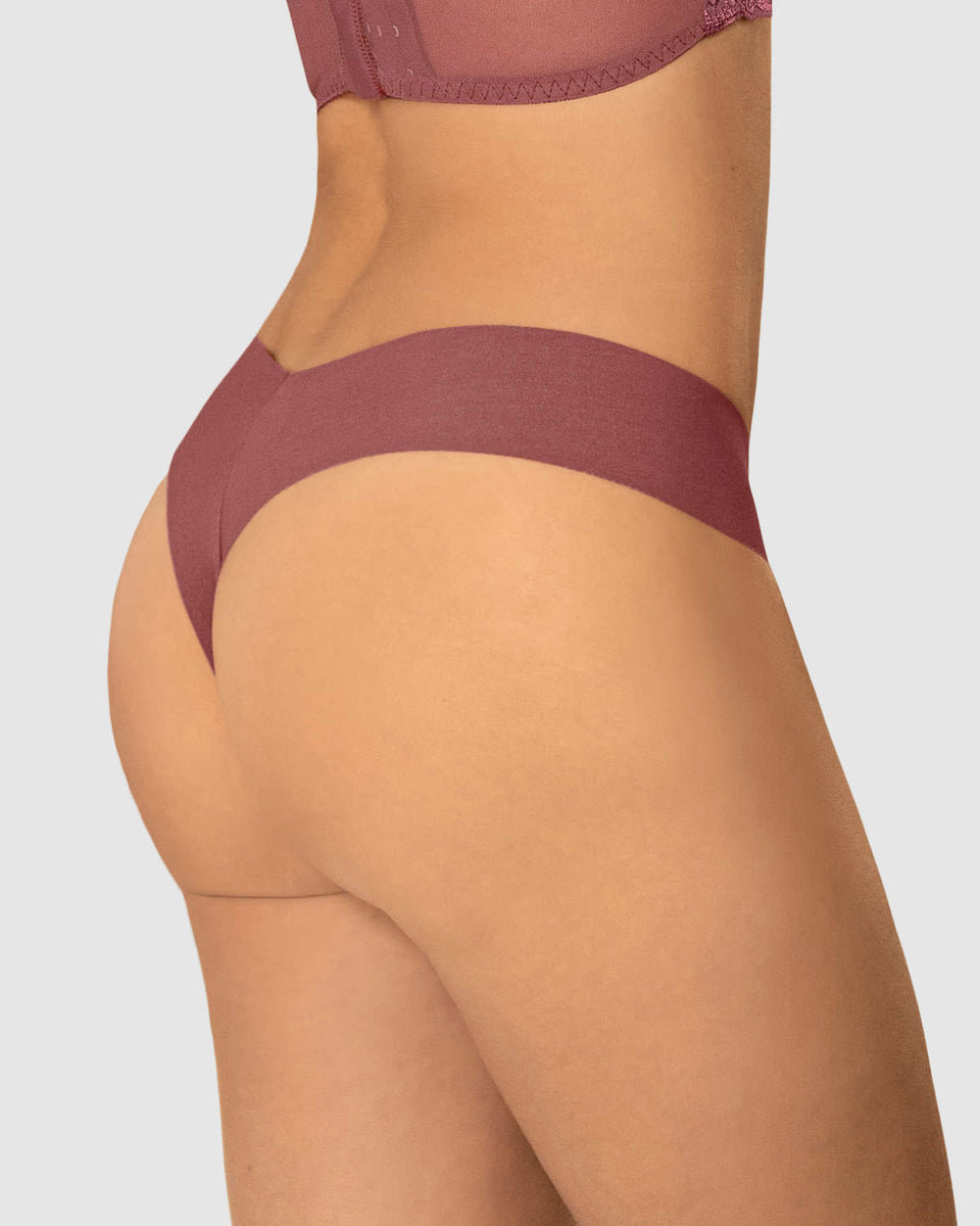 Braga tanga invisible ultraplana sin elásticos y de pocas costuras