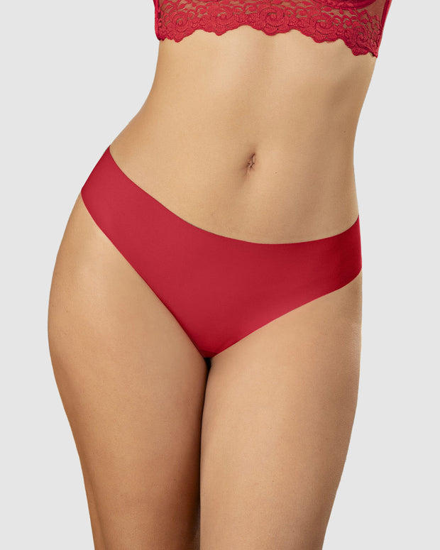 Braga tanga invisible ultraplana sin elásticos y de pocas costuras#color_377-rojo