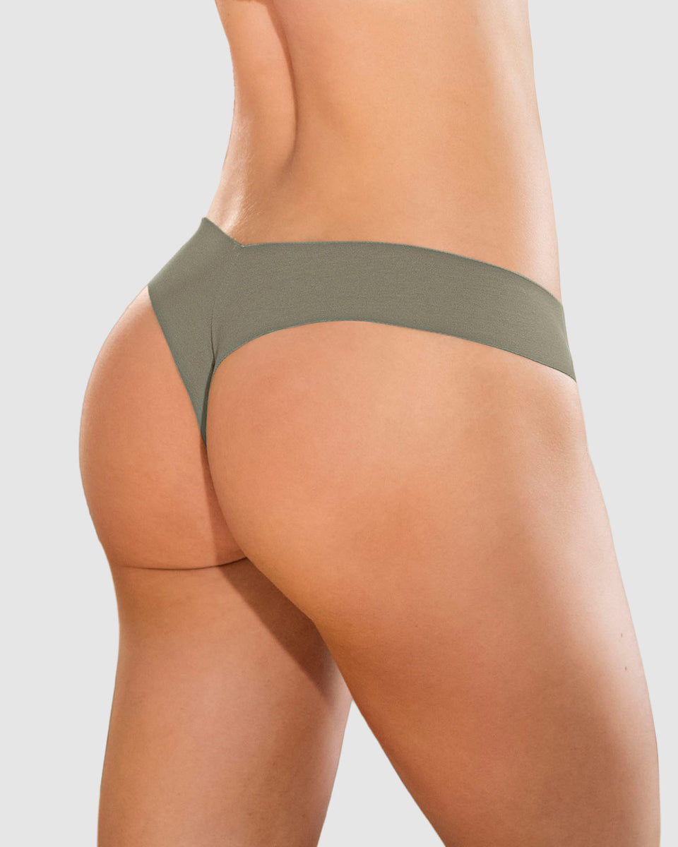Braga tanga invisible ultraplana sin elásticos y de pocas costuras