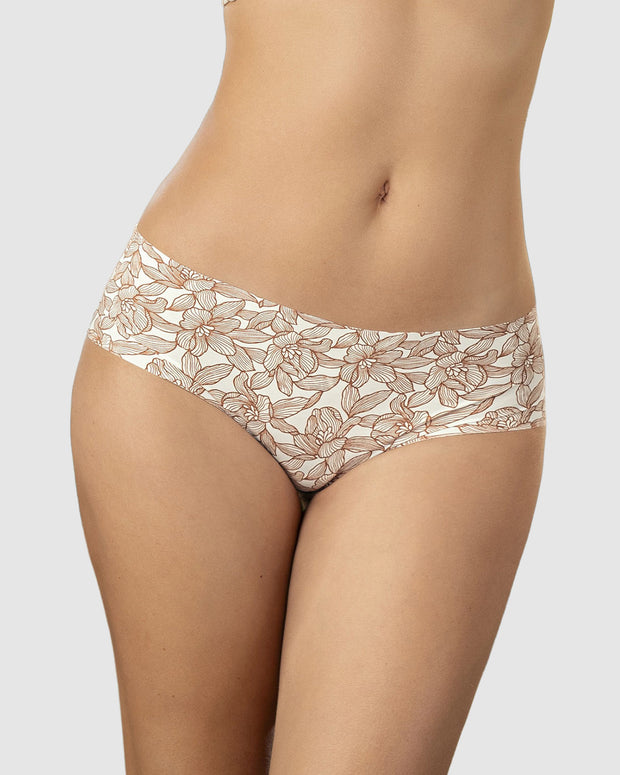 Braga culotte invisible ultraplano sin elásticos y de pocas costuras#color_b94-marfil-estampado