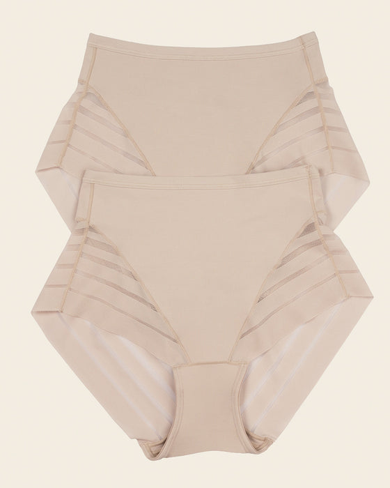 Paquete x 2 braga faja clásicas compresión moderada de abdomen#color_802-habano-claro
