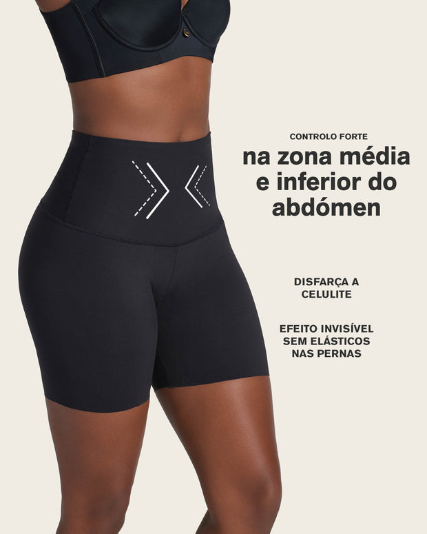 Short de control de abdomen y cintura que disimula la celulitis#color_700-negro