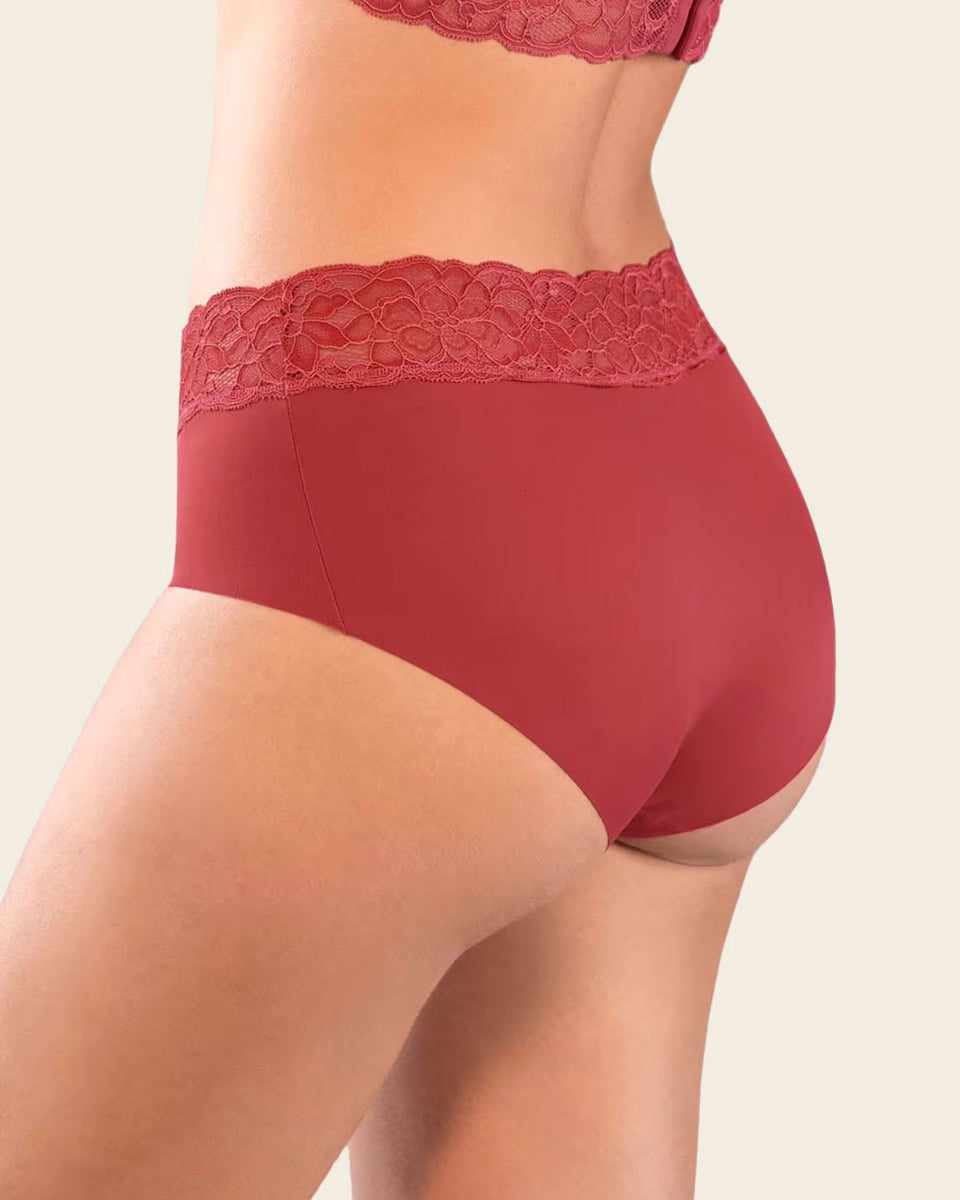 Braga culotte en tela ultraliviana con franja de encaje