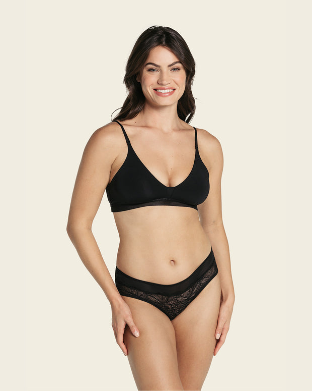 Braga semidescaderada en encaje#color_700-negro