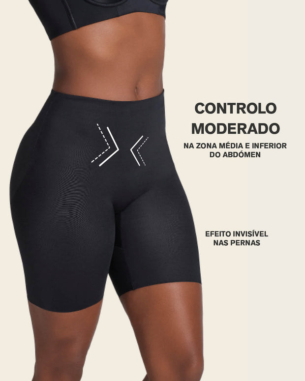 Braga short invisible de control de abdomen efecto levanta glúteos#color_700-negro
