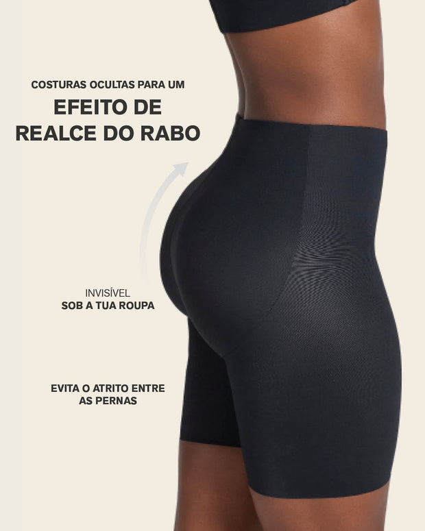 Braga short invisible de control de abdomen efecto levanta glúteos#color_700-negro