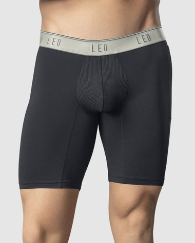 Bóxer deportivo con bolsillo lateral en microfibra#color_706-gris-elastico-gris-metalizado