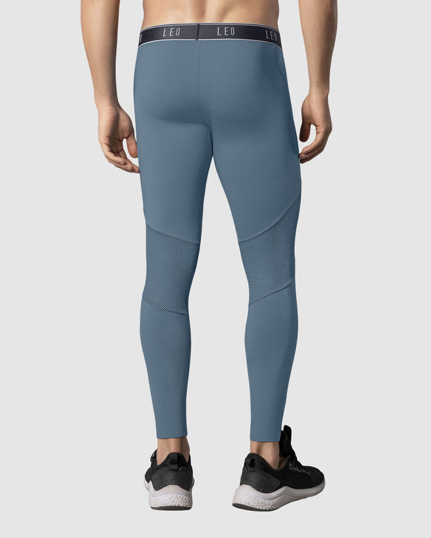 Licra deportiva en microfibra con mallas transpirables para hombre#color_544-azul-medio