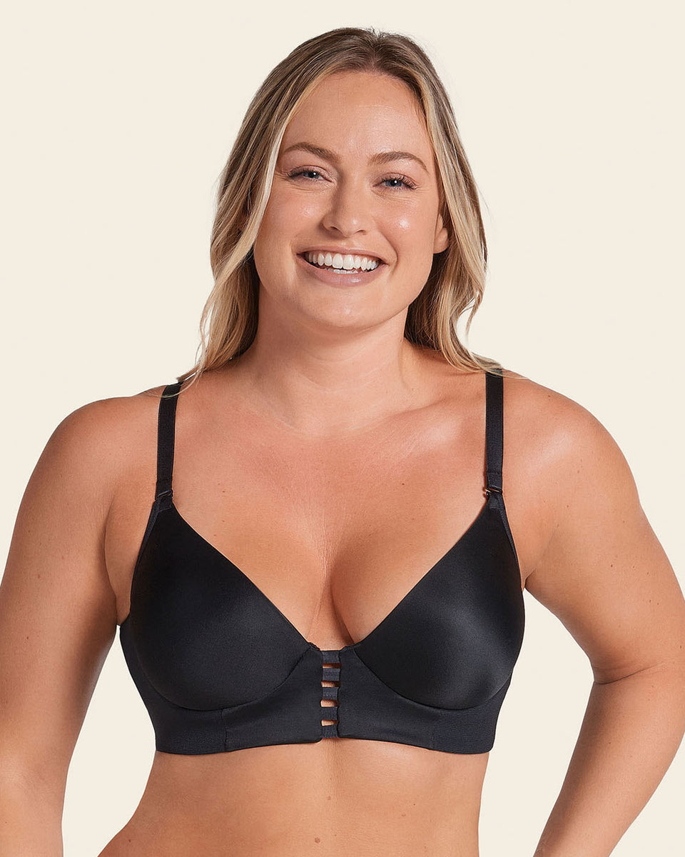 Sujetador memory bustier triangular de push-up alto y buen cubrimiento