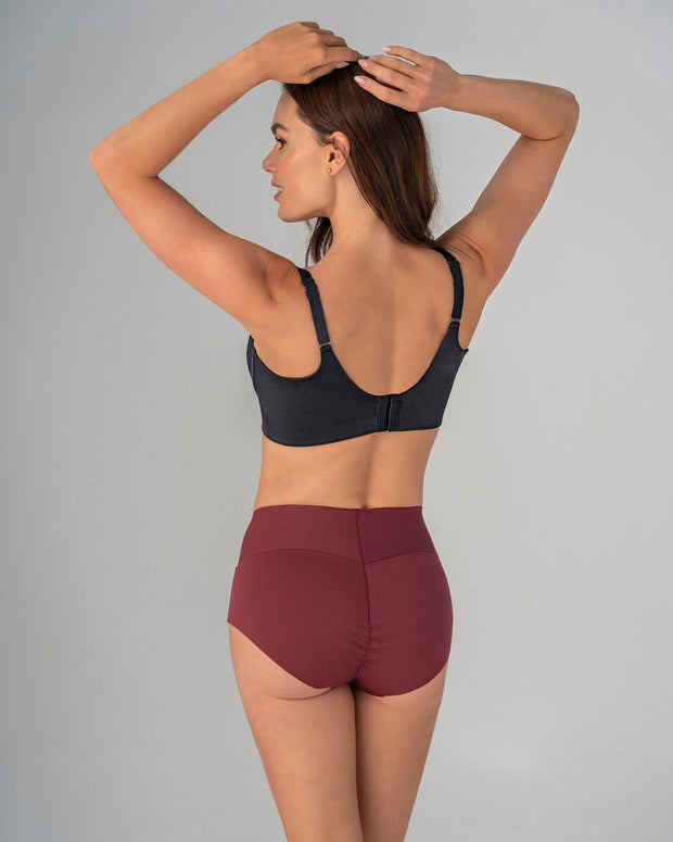 Braga clásico tiro alto de control fuerte de abdomen#color_382-vino