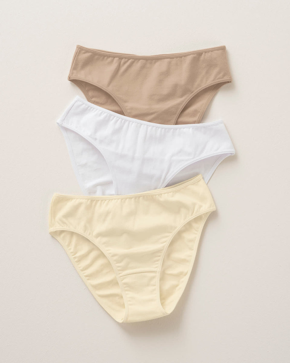 Paquete x 3 bragas tipo bikini con buen cubrimiento