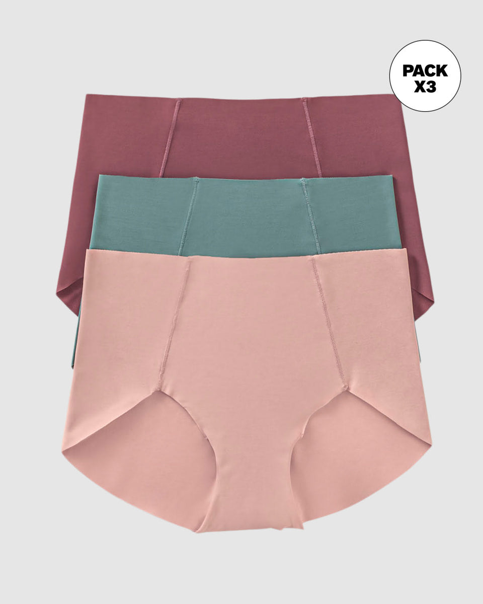 Paquete de 3 bragas en tela ultrafina