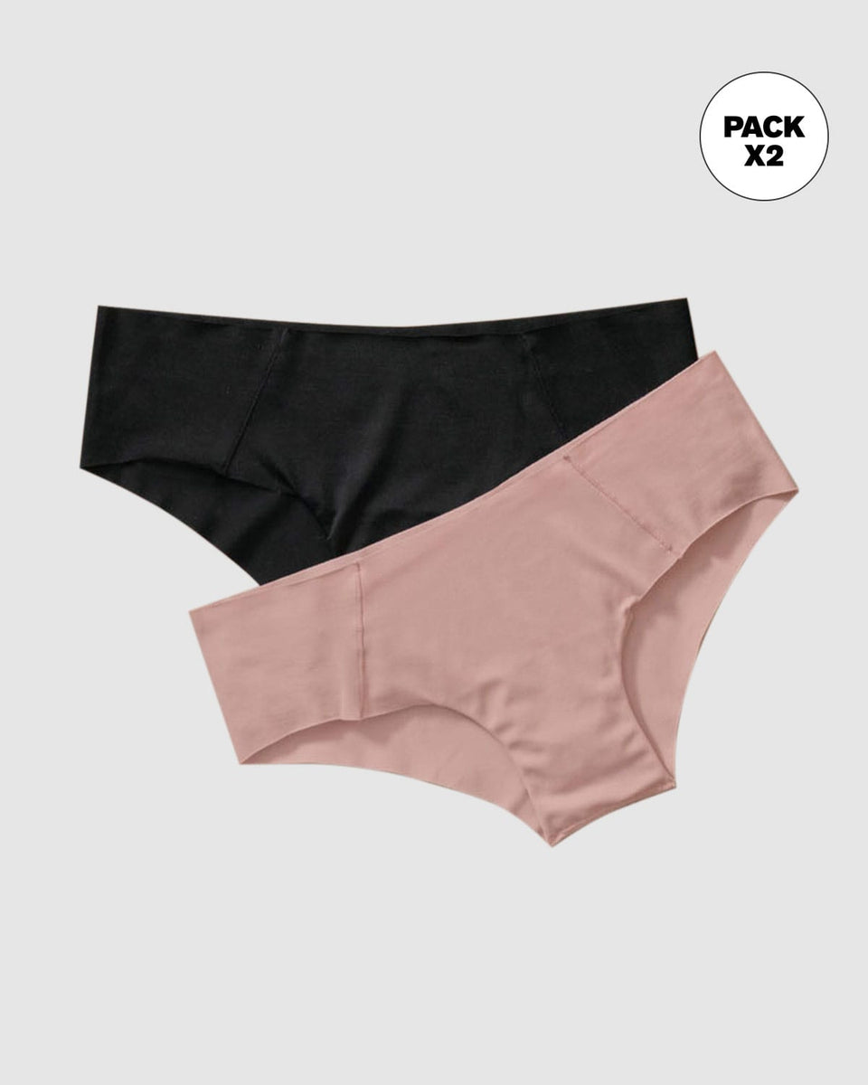 Paquete x 2 culottes invisibles ultracómodos de tiro bajo