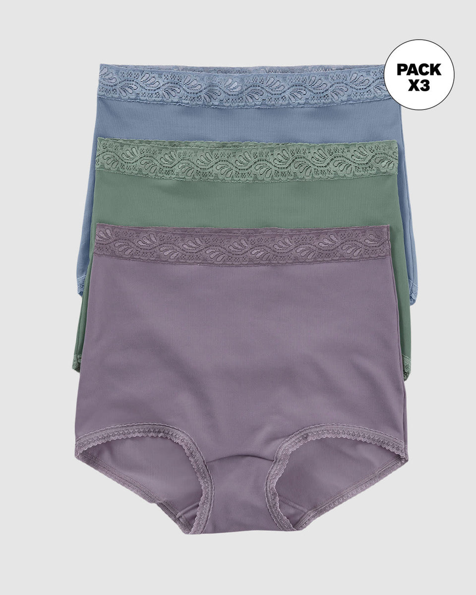 3 confortables bragas clásicas ajuste y cubrimiento total