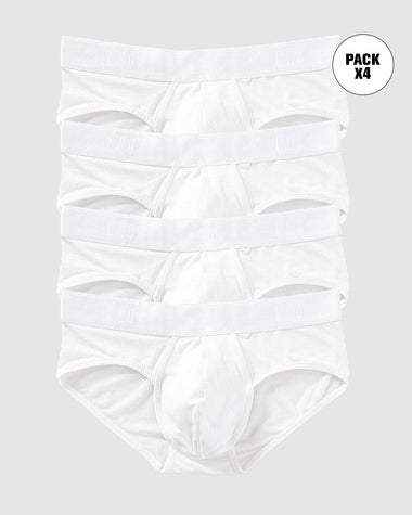 Paquete x 4 bóxers brief de alta transpiración en microfibra ideales para uso diario#color_000-blanco