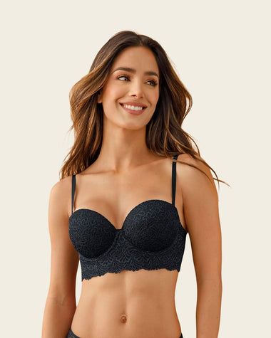 Sujetador balconet de encaje con push up incorporado#color_700-negro