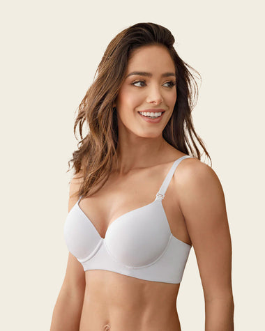 Sujetador triangular de push up alto#color_000-blanco