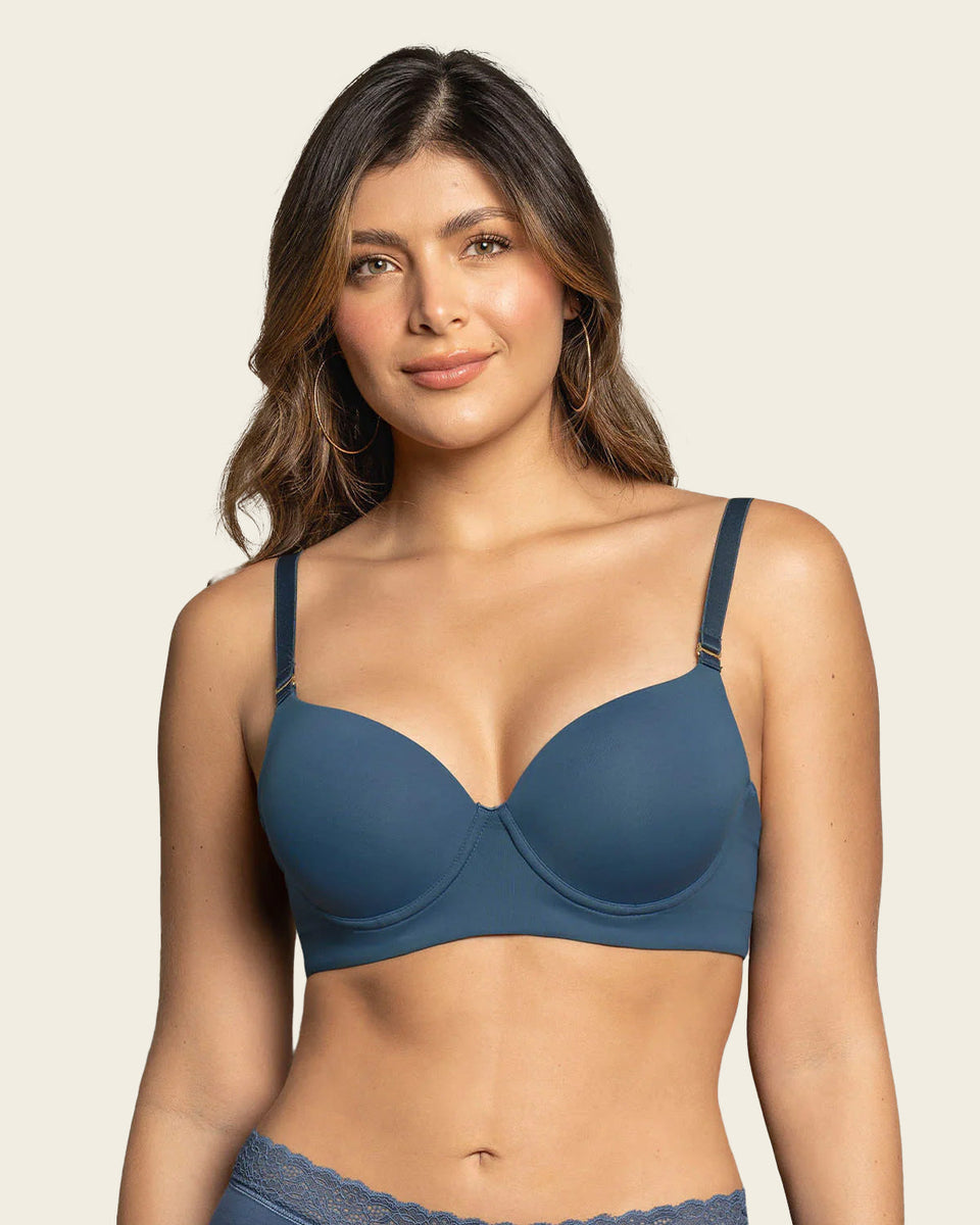 Sujetador triangular de push up alto