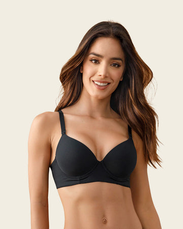 Sujetador triangular de push up alto#color_700-negro