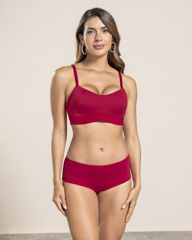 Sujetador tipo top ultraliviano con copas internas fijas#color_853-rojo