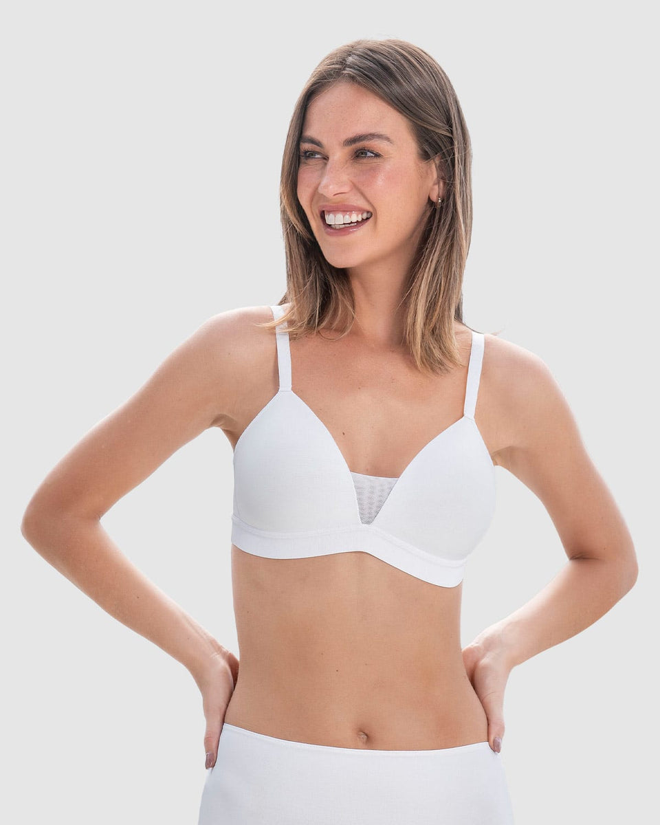Sujetador triangular sin aro estilo top