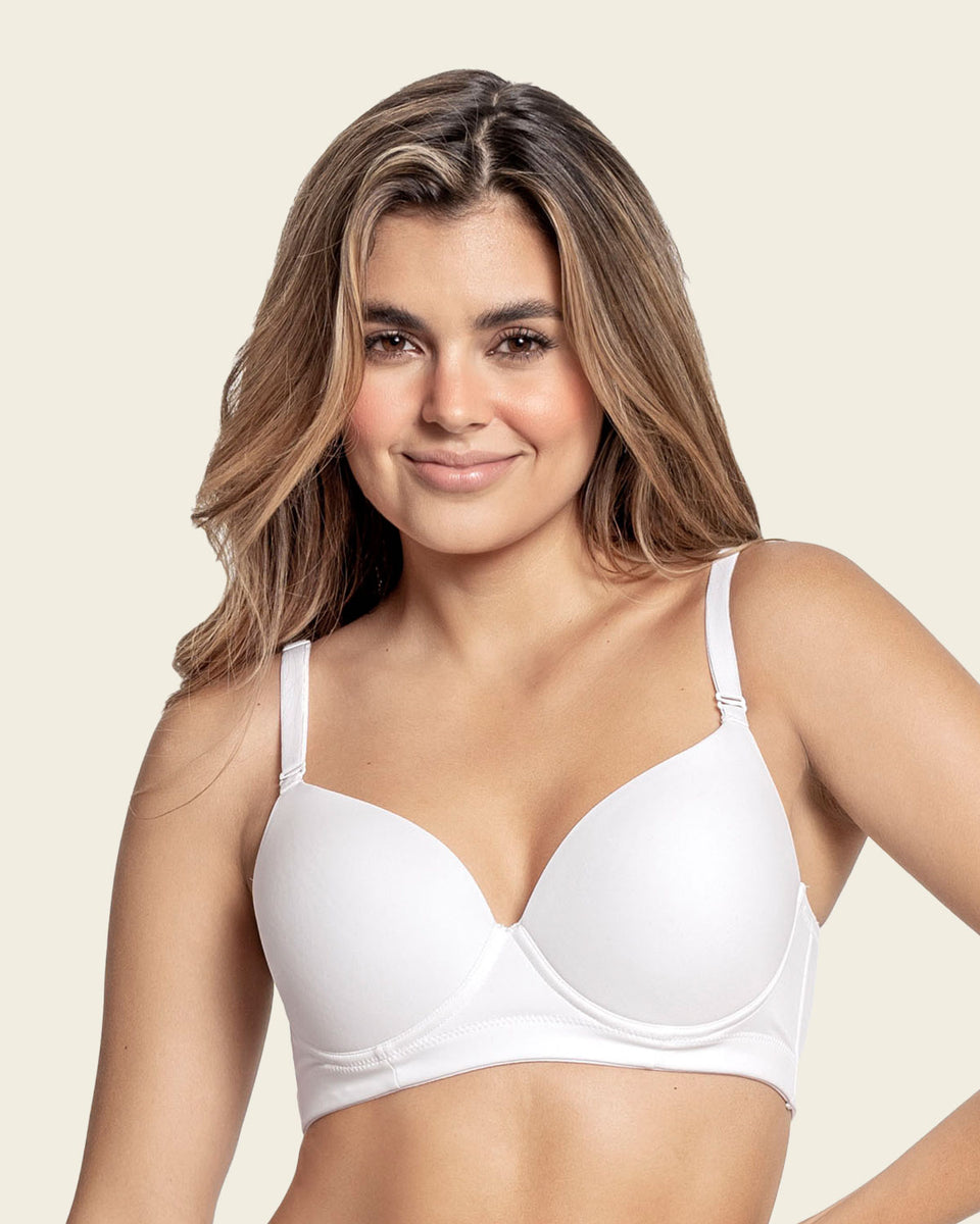 Sujetador triangular de push up medio y espalda ancha