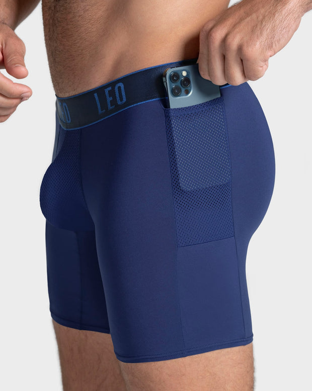 Bóxer deportivo con bolsillo lateral en microfibra#color_536-azul-oscuro