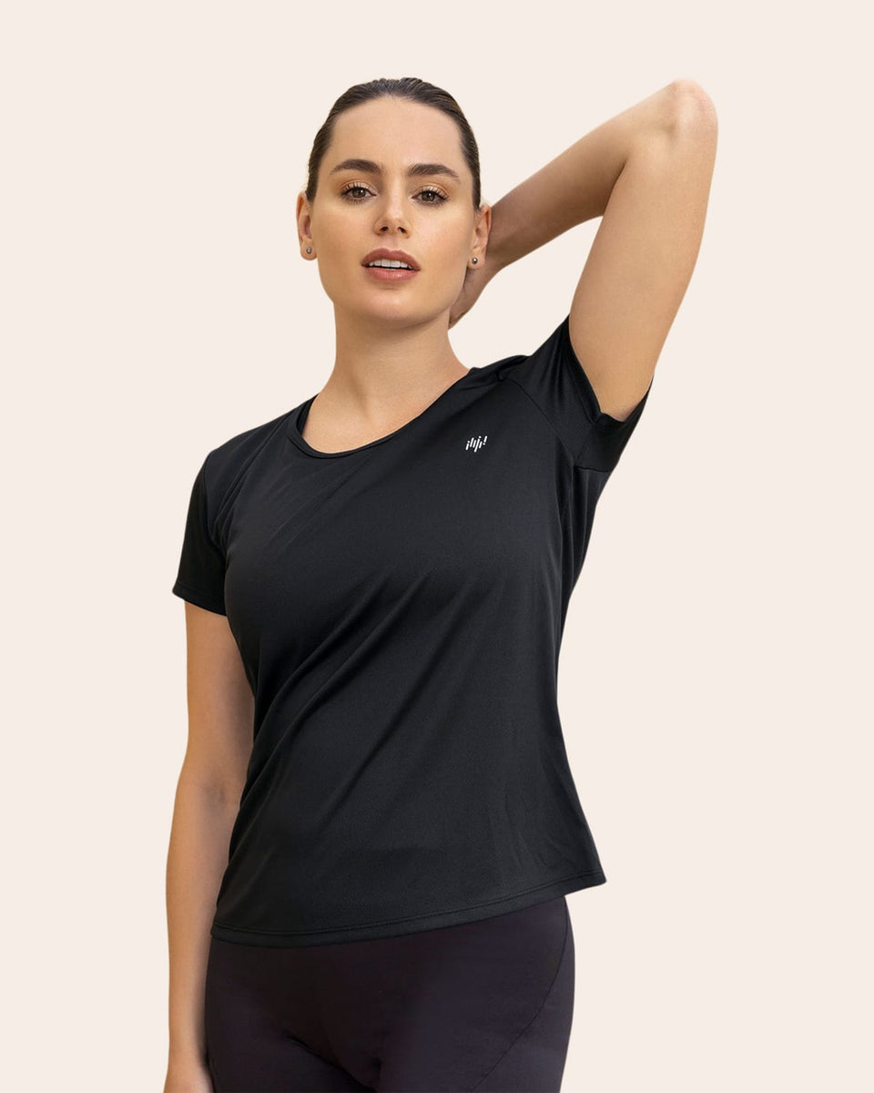 Camiseta deportiva de secado rápido y silueta semiajustada
